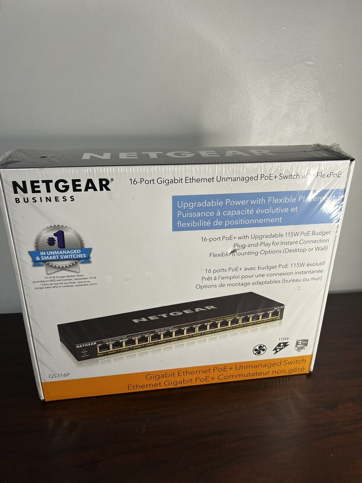 NETGEAR (GS316P100NAS) 16 Port Rack Mountable Ethernet Switch - New - Sealed POE