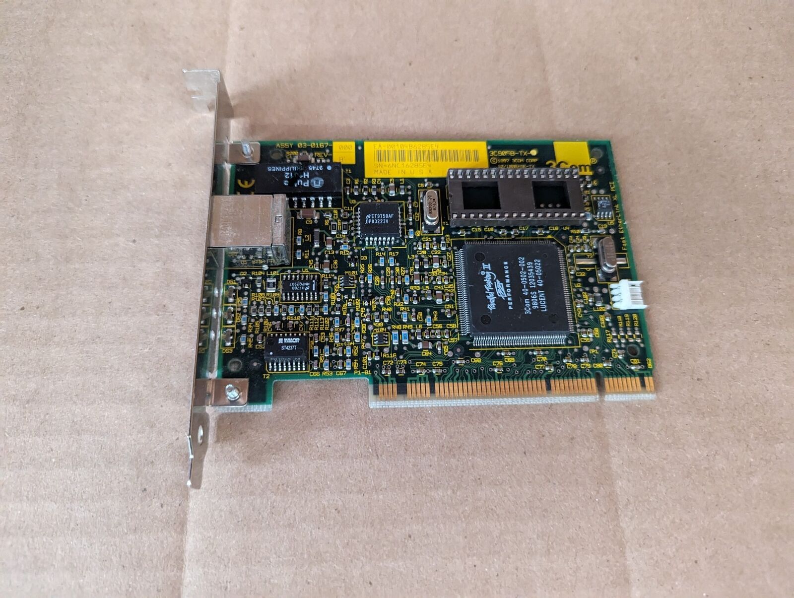 3COM 3C905B-TX FAST ETHERLINK XL PCI 10/100 PCI NETWORK CARD H2-4(10)