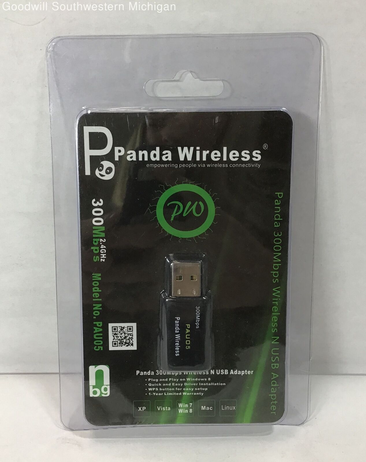 Panda Wireless 300Mbps Wireless N USB Adapter PAU05 NEW *MISSING PCS*