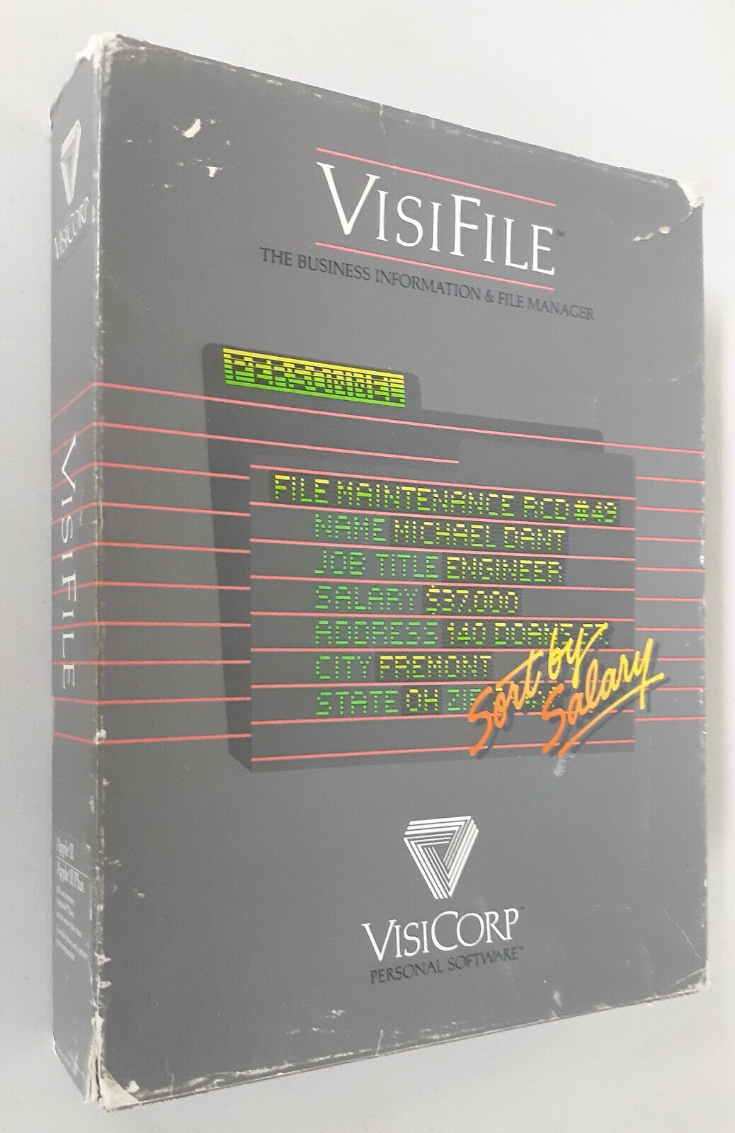 VisiFile Information & File Manager by Visicorp for Apple II+,IIe,IIc,IIgs 1981
