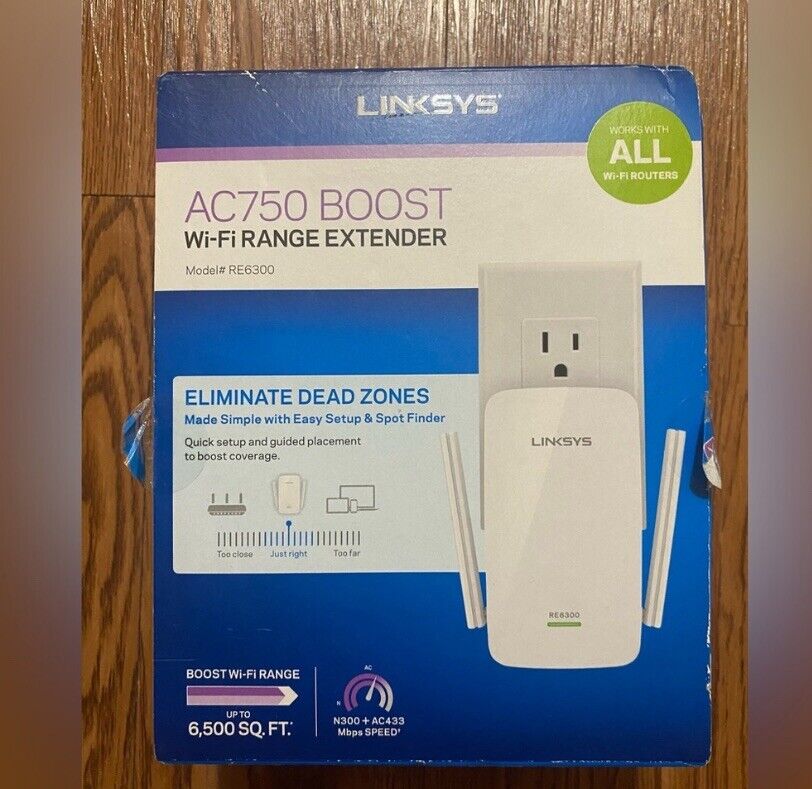 Linksys RE6300 AC750 BOOST Wi-Fi Range Extender
