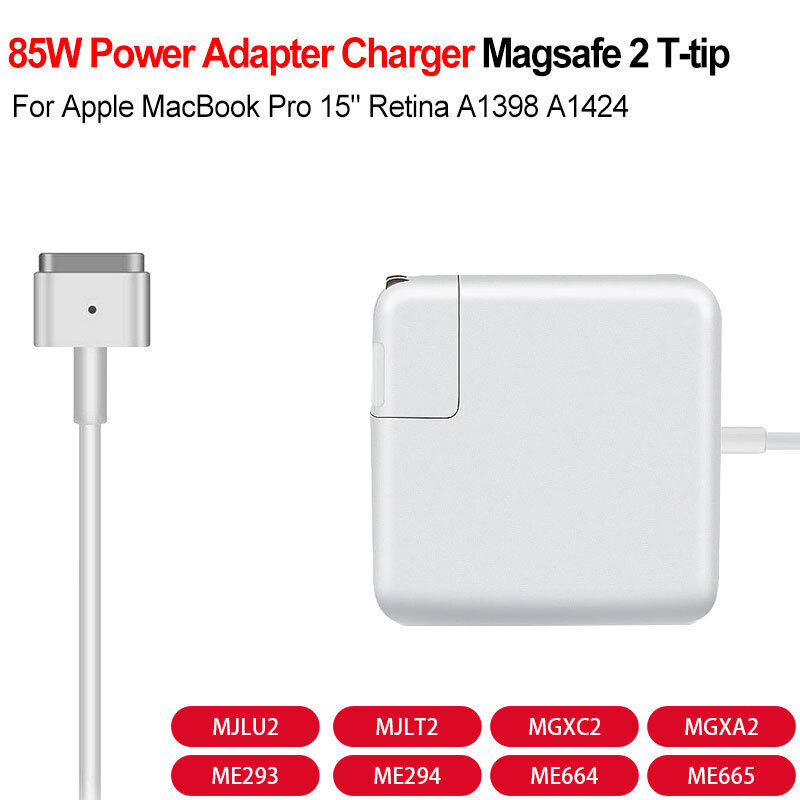 85W T-tip Magsafe 2 Power Adapter Charger for Apple MacBook Pro 15\