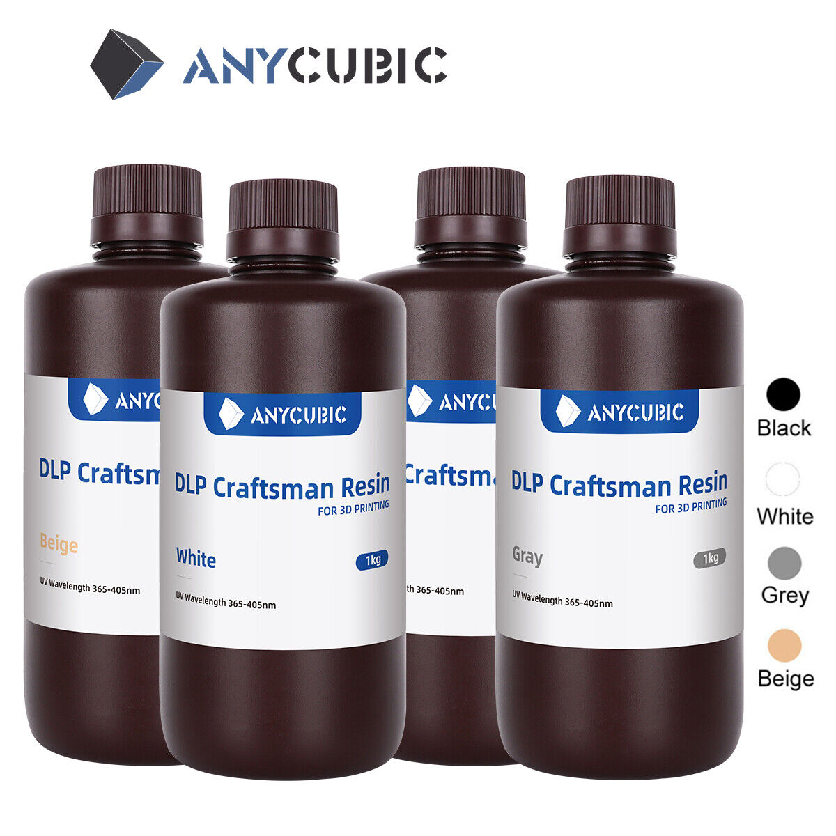 【Buy 3 Pay 2】ANYCUBIC Standard UV Resin Tough DLP ABS-Like Plant-Based Resin Lot