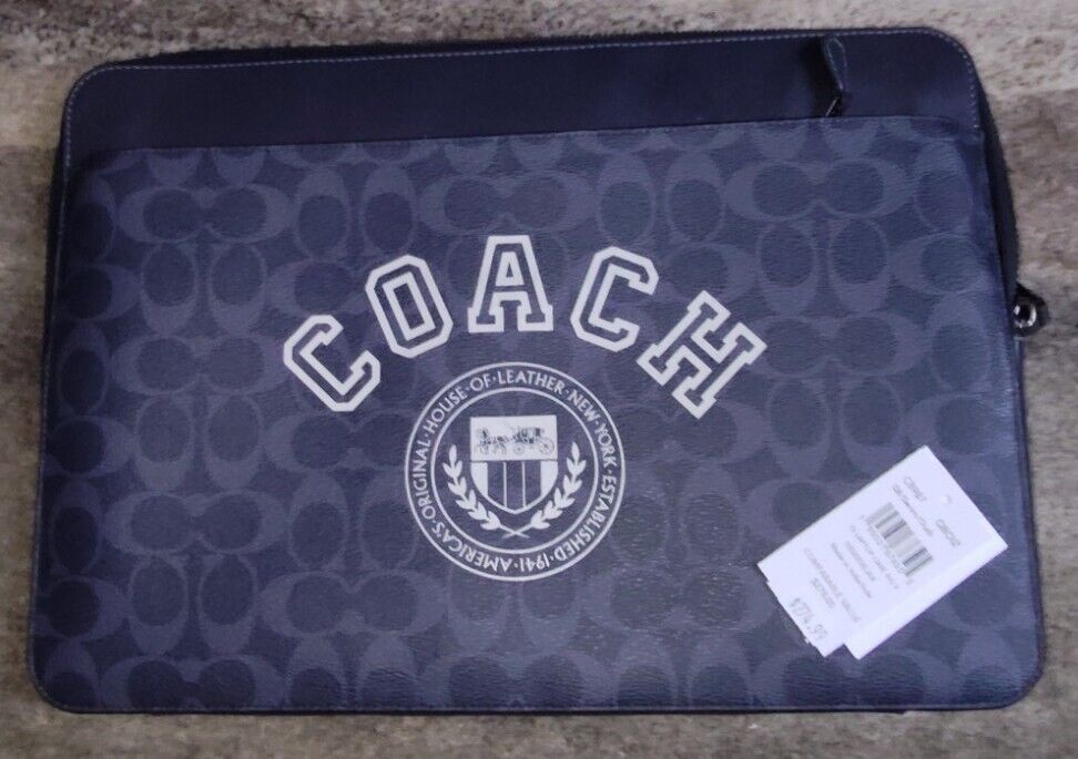 NWT Coach Laptop Sleeve In Signature Canvas 