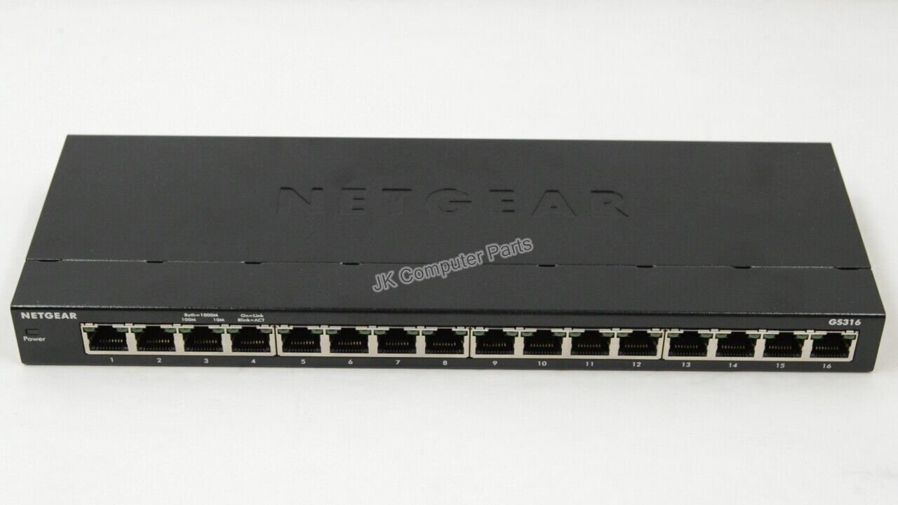 NETGEAR 16-Port Gigabit Ethernet Unmanaged Switch GS316-100NAS