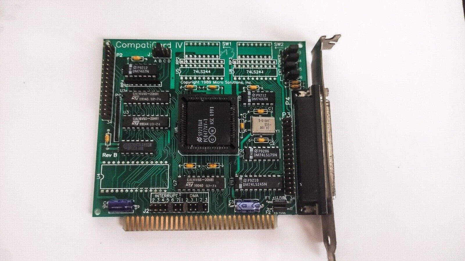 Rare MicroSolutions CompatiCard IV Floppy Disk Controller Card - ISA