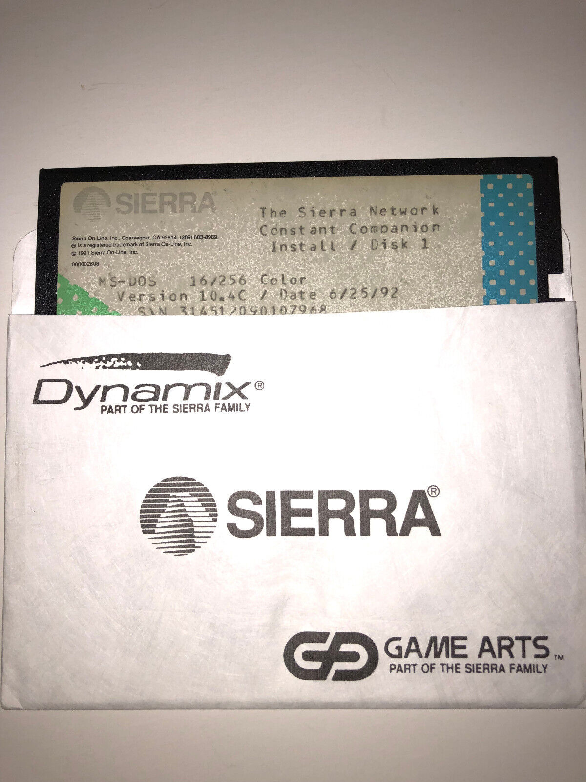 Vintage Sierra Network Constant Companion DOS Computer Software 5.25\
