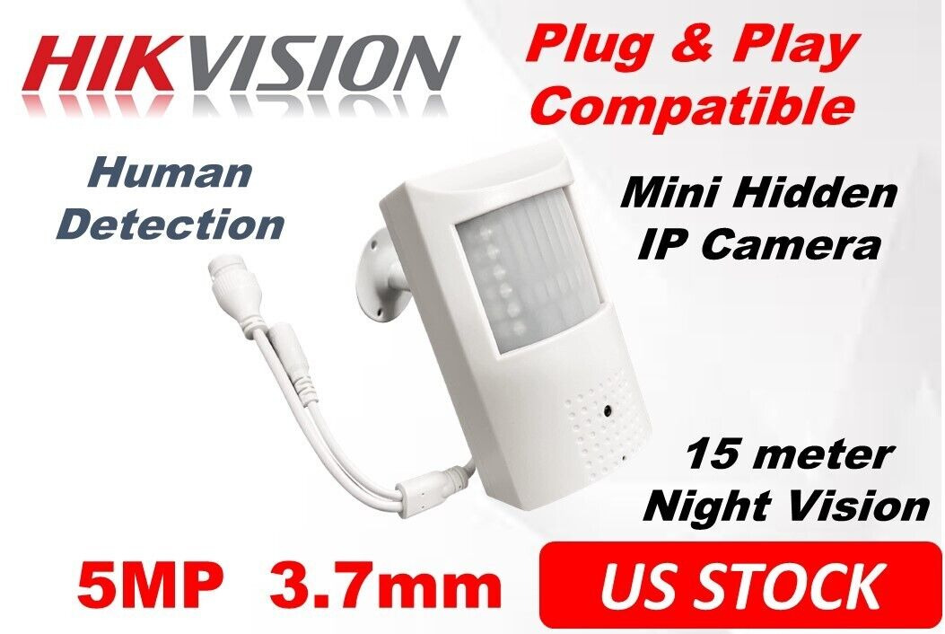 5MP Hidden IP Camera 3.7mm Pinhole Lens Indoor Human Detection 15m Night Vision