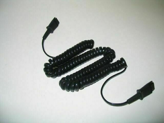 Plantronics Quick-Disconnect Headset Extension Coiled Cable QD to QD / 40703-01