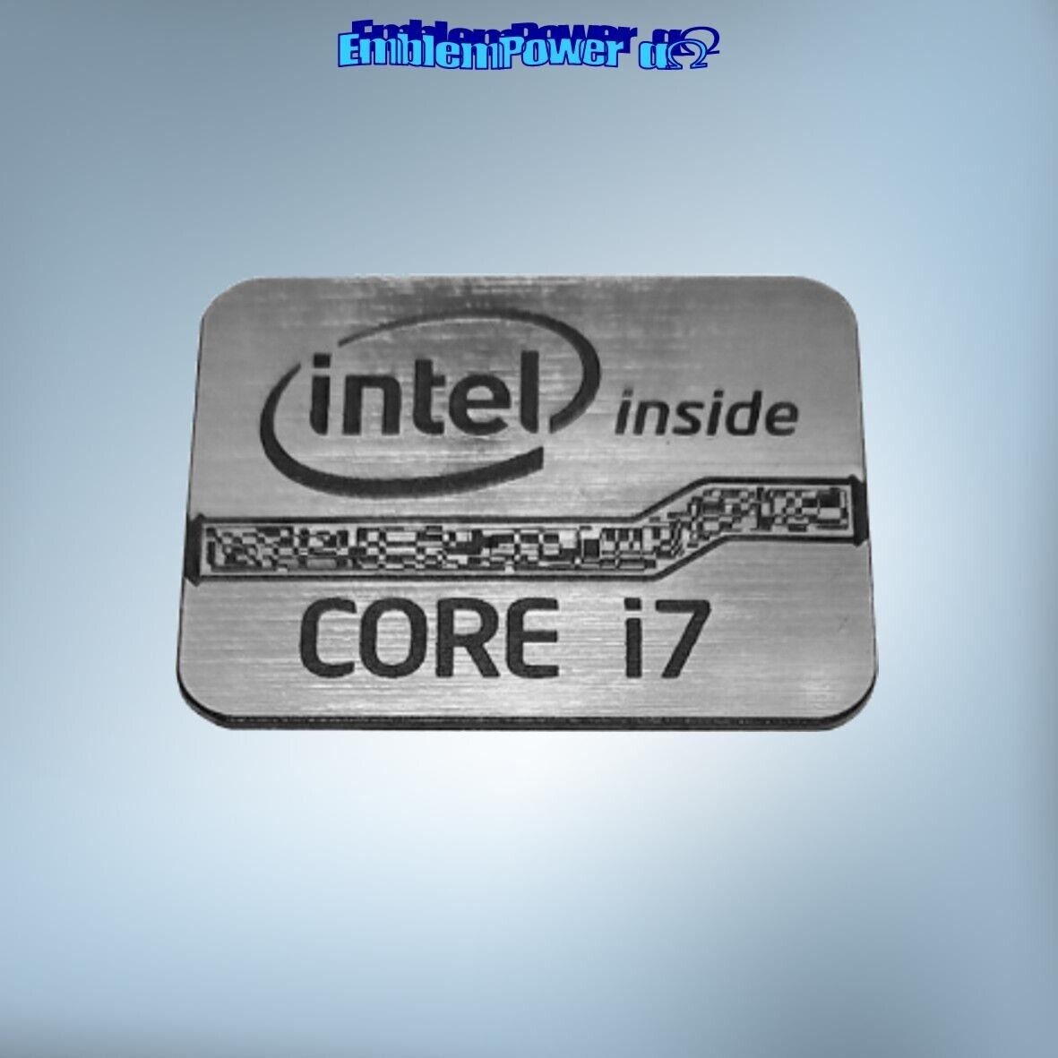 Intel Core i7 limited 21x16mm Emblem brushed Logo Sticker Badge Decal Aufkleber