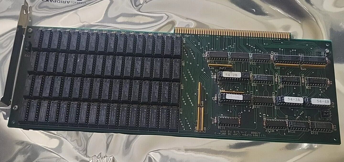 SUPRA CORP 30-0054-3 A2000 RAM 2/4/6/8 MB RAM For Commodore AMIGA 2000