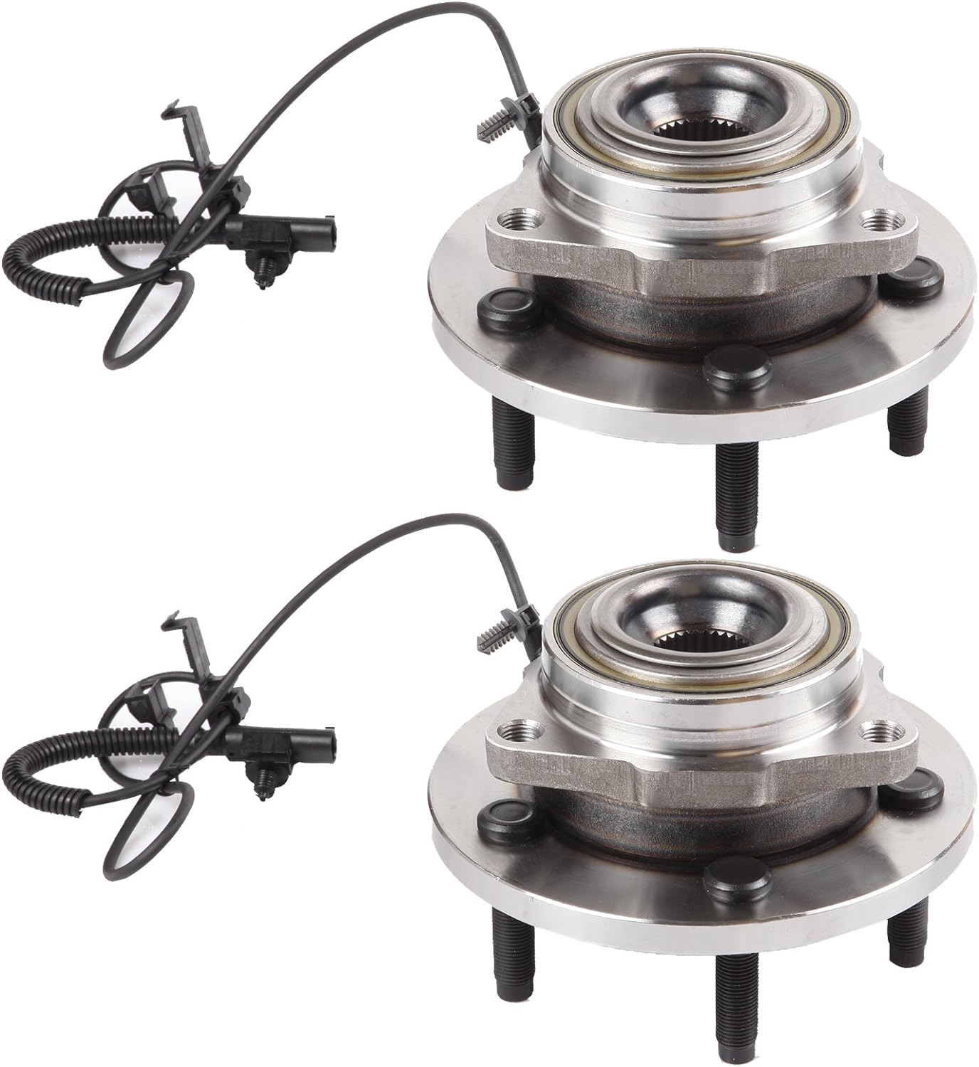 for Pair of 2 New Complete Front Wheel Hub Bearing Assembly 5 Lugs W/Abs for 06-