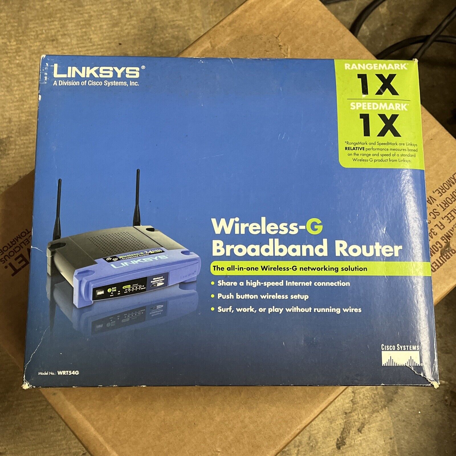 Linksys Wireless-G Broadband Router 2.4 GHz WRT54G