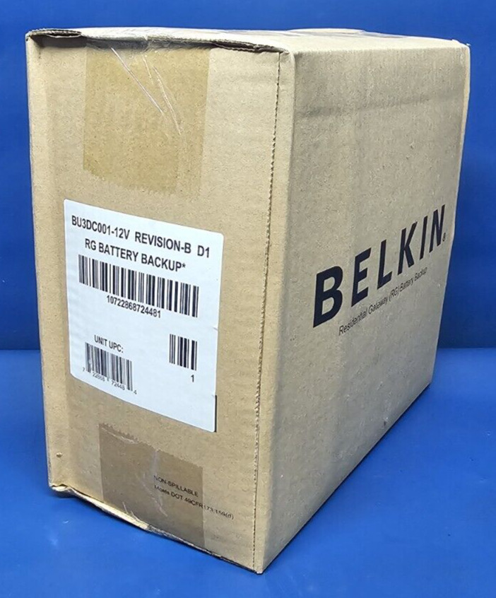 New Sealed Belkin RG Battery Backup Rev B  D1  12V DC UPS BU3DC001-12V Manu-2014