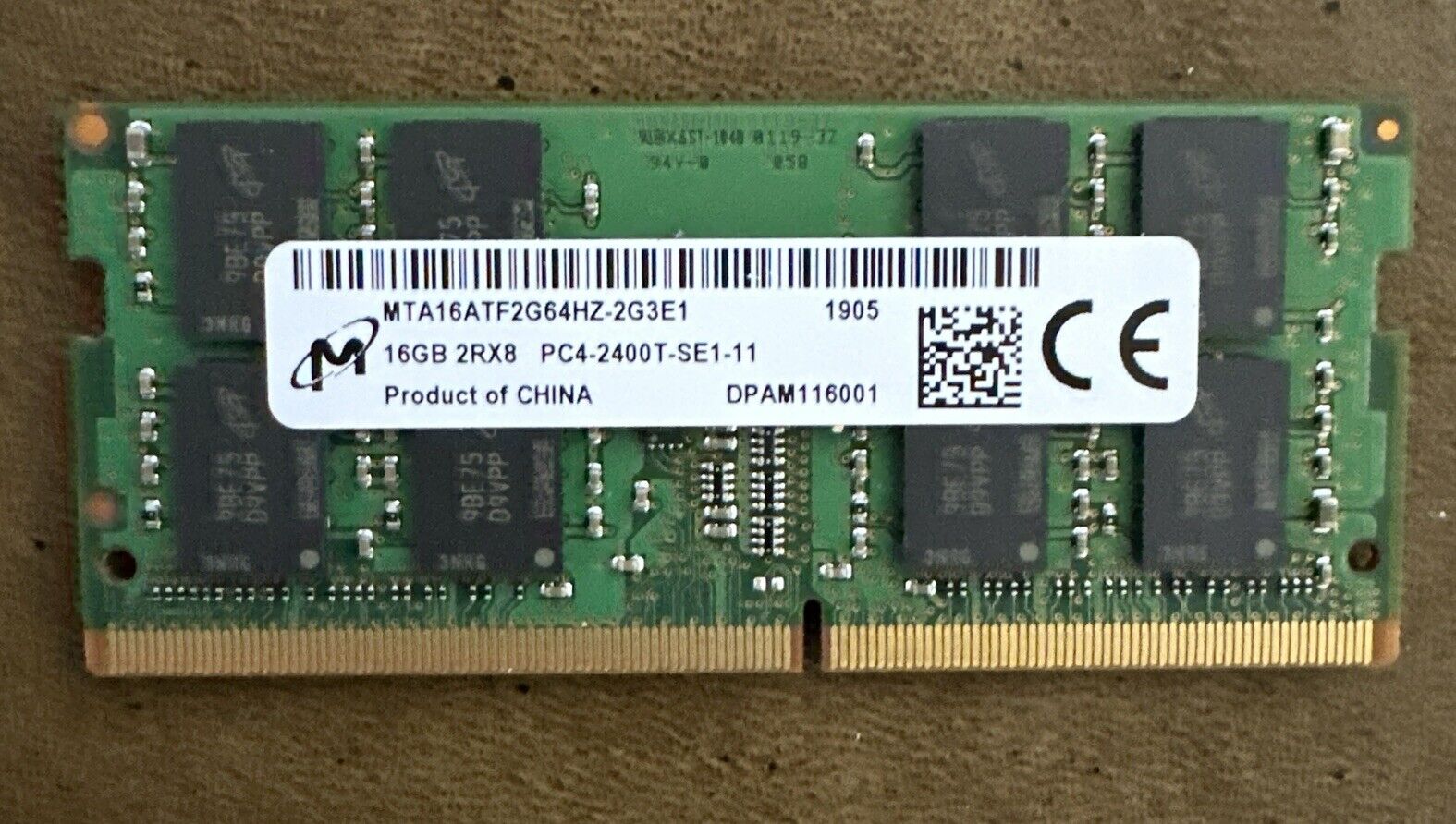1x Micron 16Gb PC4-2400T SO-DIMM DDR4 RAM Memory For Dell Laptop