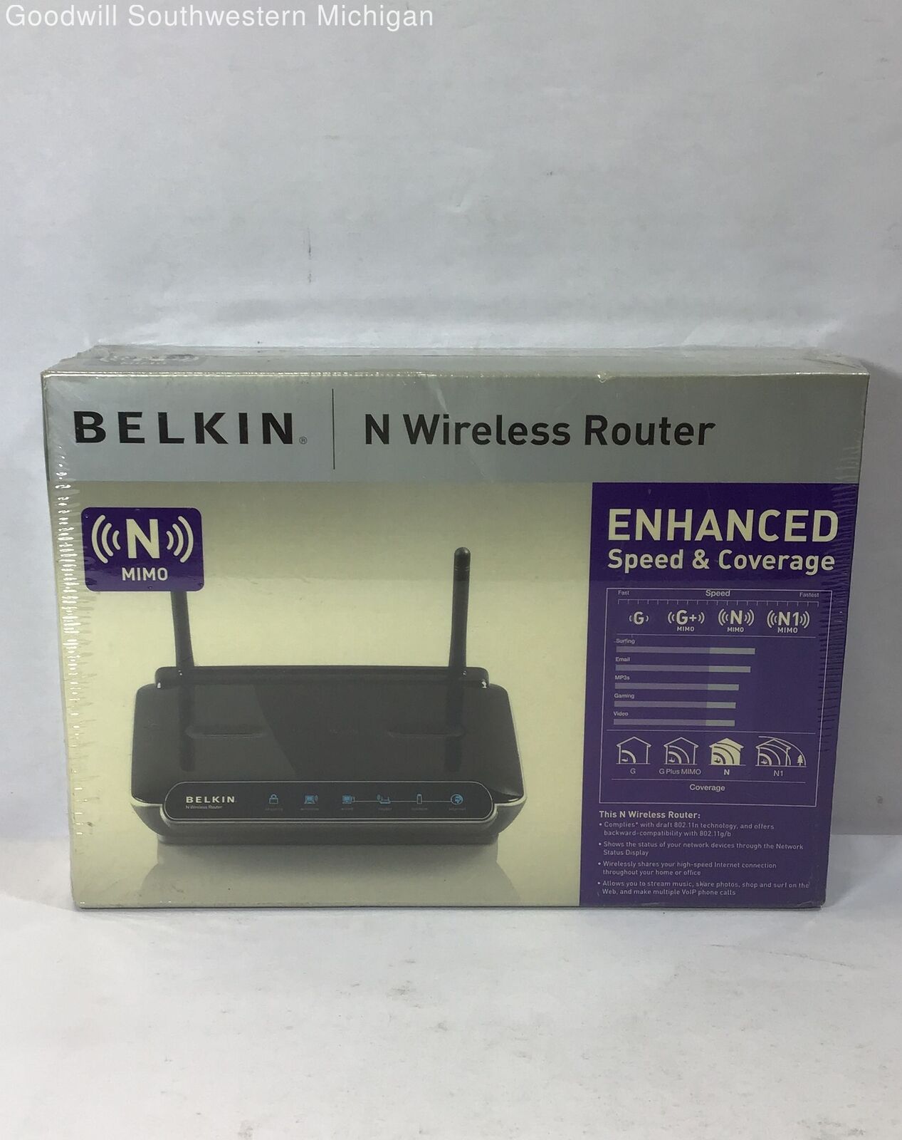 Belkin N Wireless Router P58558 NEW, Sealed *BOX WEAR