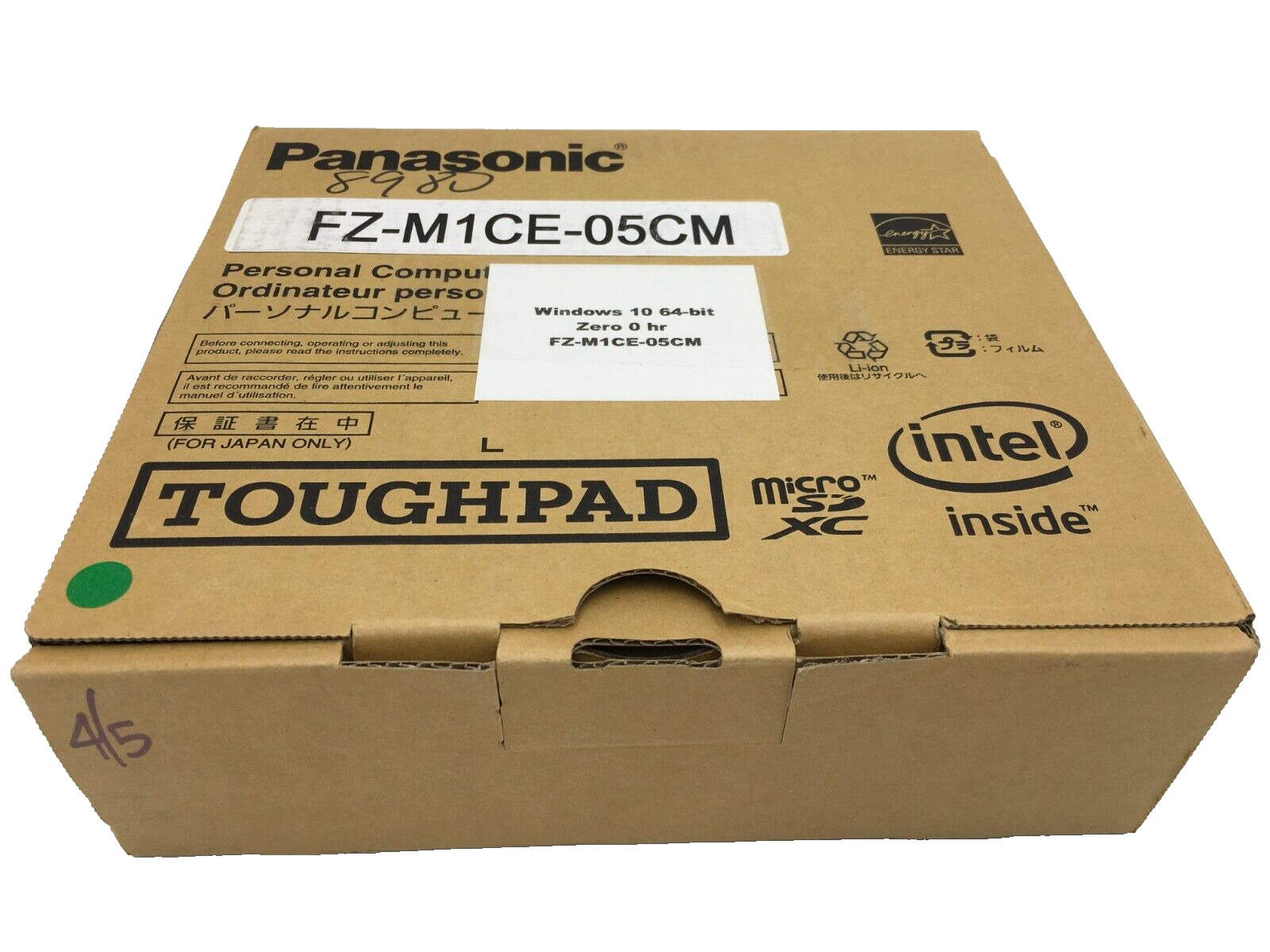 NEW Panasonic FZ-M1 Toughpad Core i5-4320y 8GB RAM 128GB Barcode Reader 0-Hours
