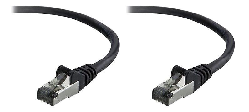 2 CDW Belkin 10\' CAT 5e Patch Cable Black NEW