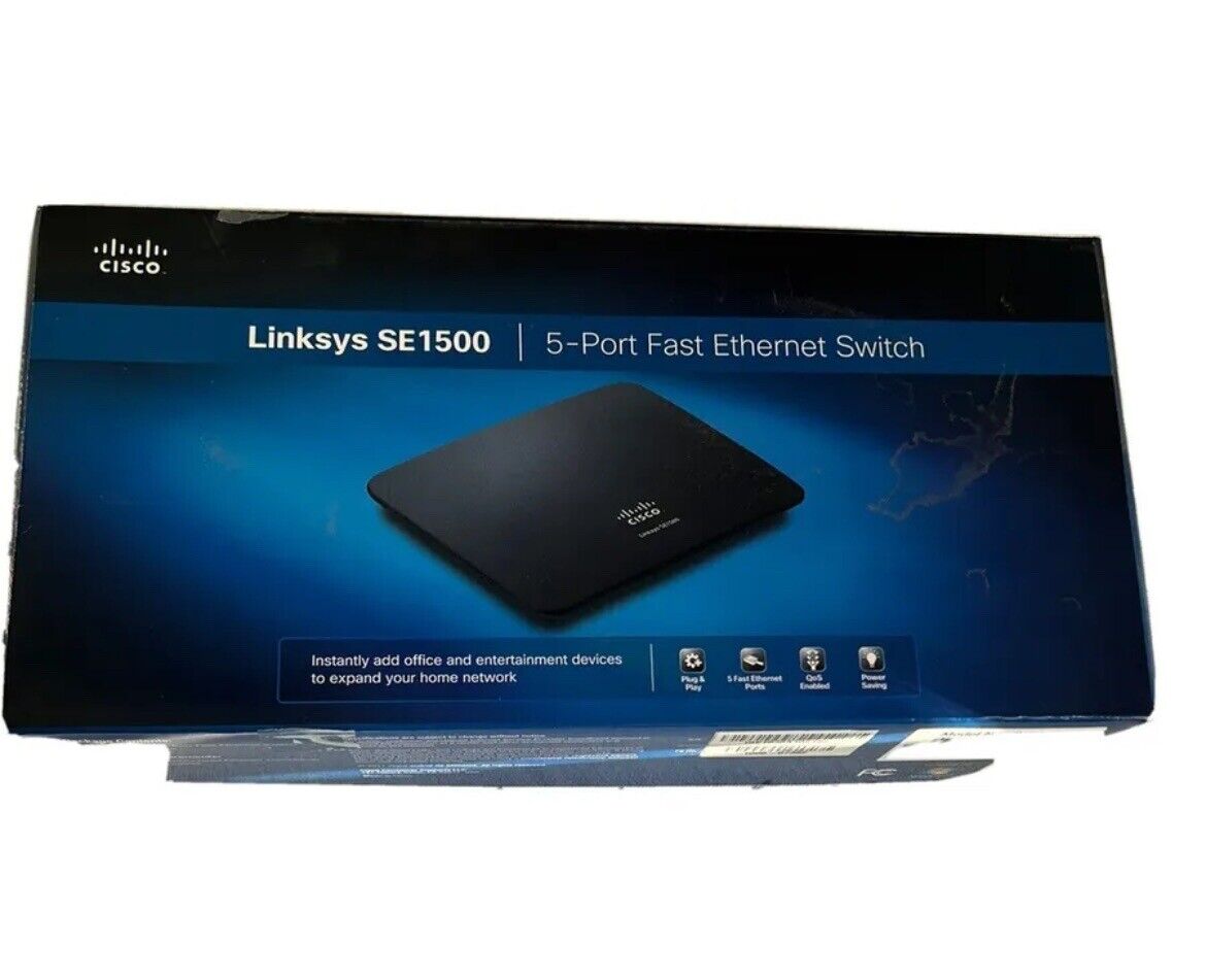Linksys SE1500 5-Port Fast 10/100 Ethernet Switch - NEW SE1500