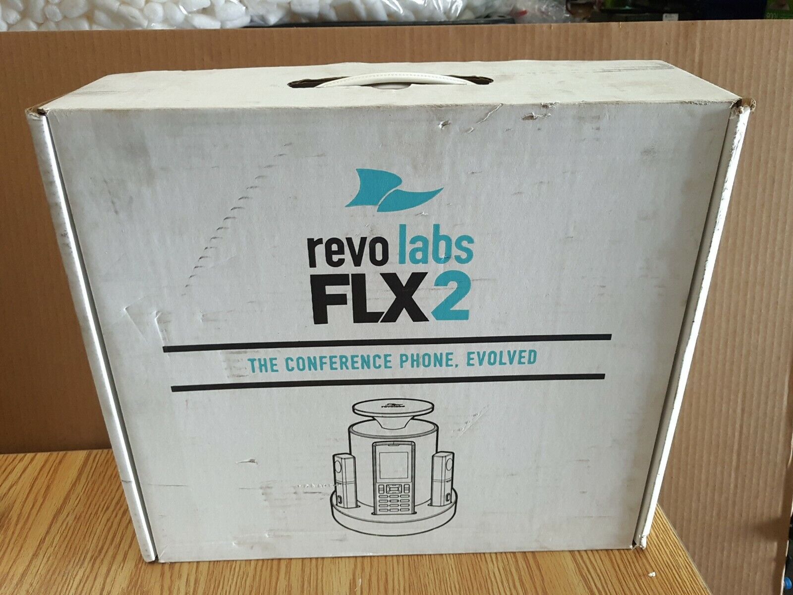 - Revolabs 10-FLX2-200-VOIP Wireless VoIP SIP System Conference Phone