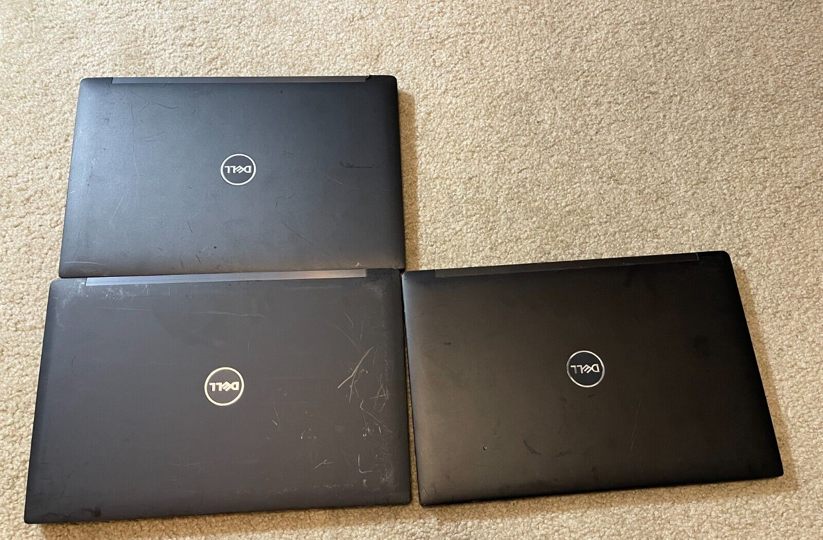 Lot of 3 Dell Latitude Laptops - As Is
