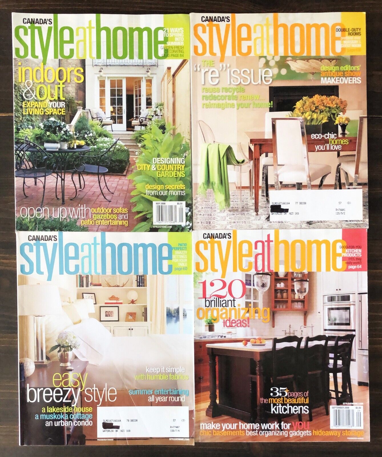 Canada\'s Style At Home Magazine 2008, Lot 0f 7