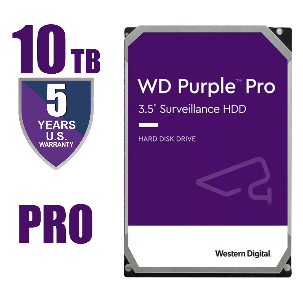 Western Digital Purple Pro 10TB Surveillance Hard Drive 3.5\