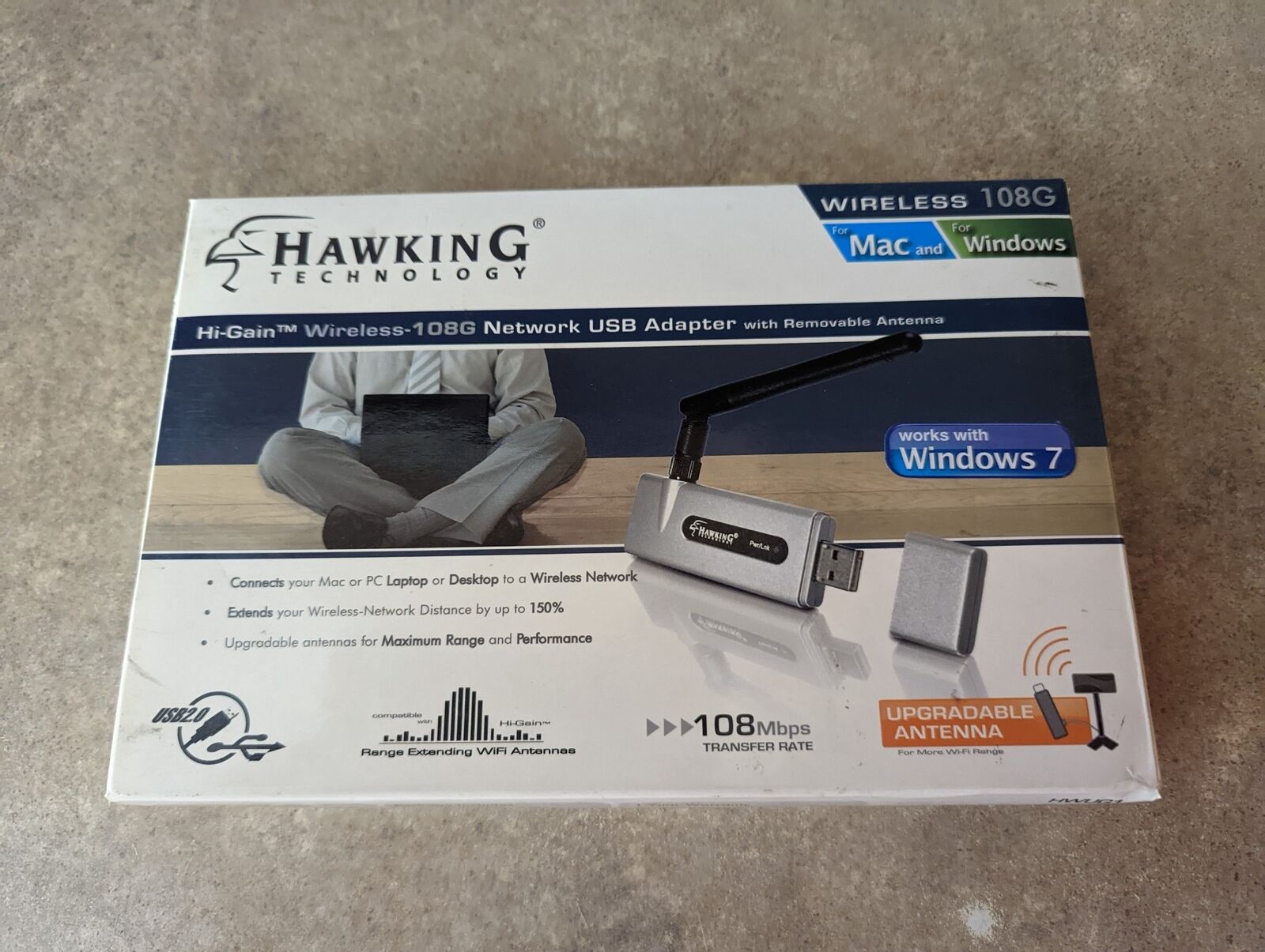HAWKING TECHNOLOGY WIFI USB ADAPTER HWUG1A DRA2-2