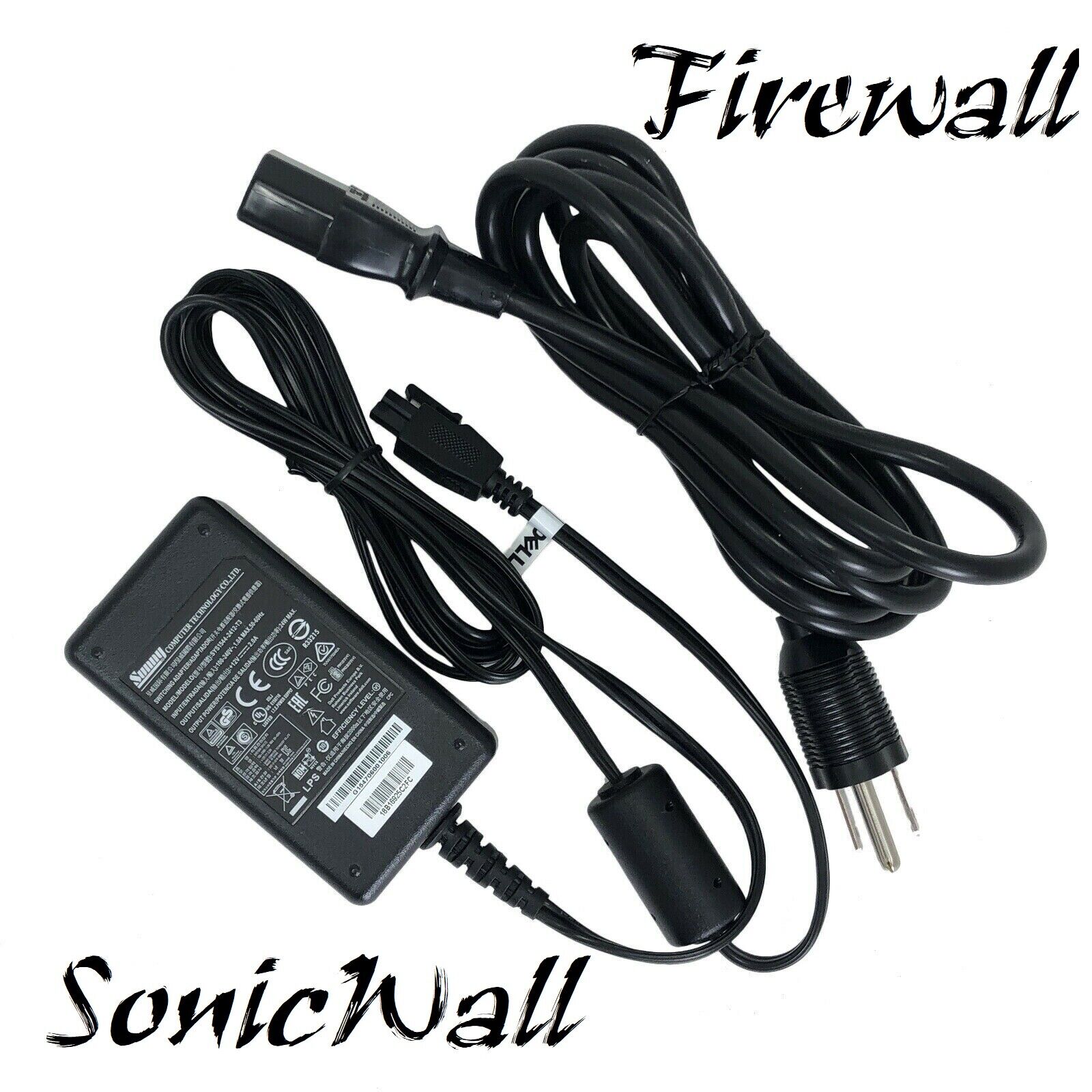 Genuine SonicWALL TZ300 Firewall Router 24W AC Adapter Power Supply W/P.Cord