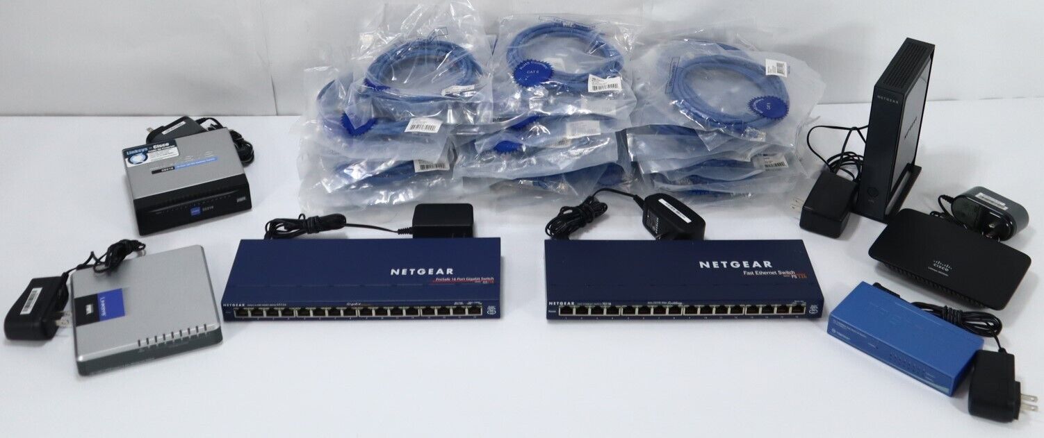 Networking Lot: NetGear ProSafe FS116 & GS116v2, Linksys SD216, Cisco SE2500