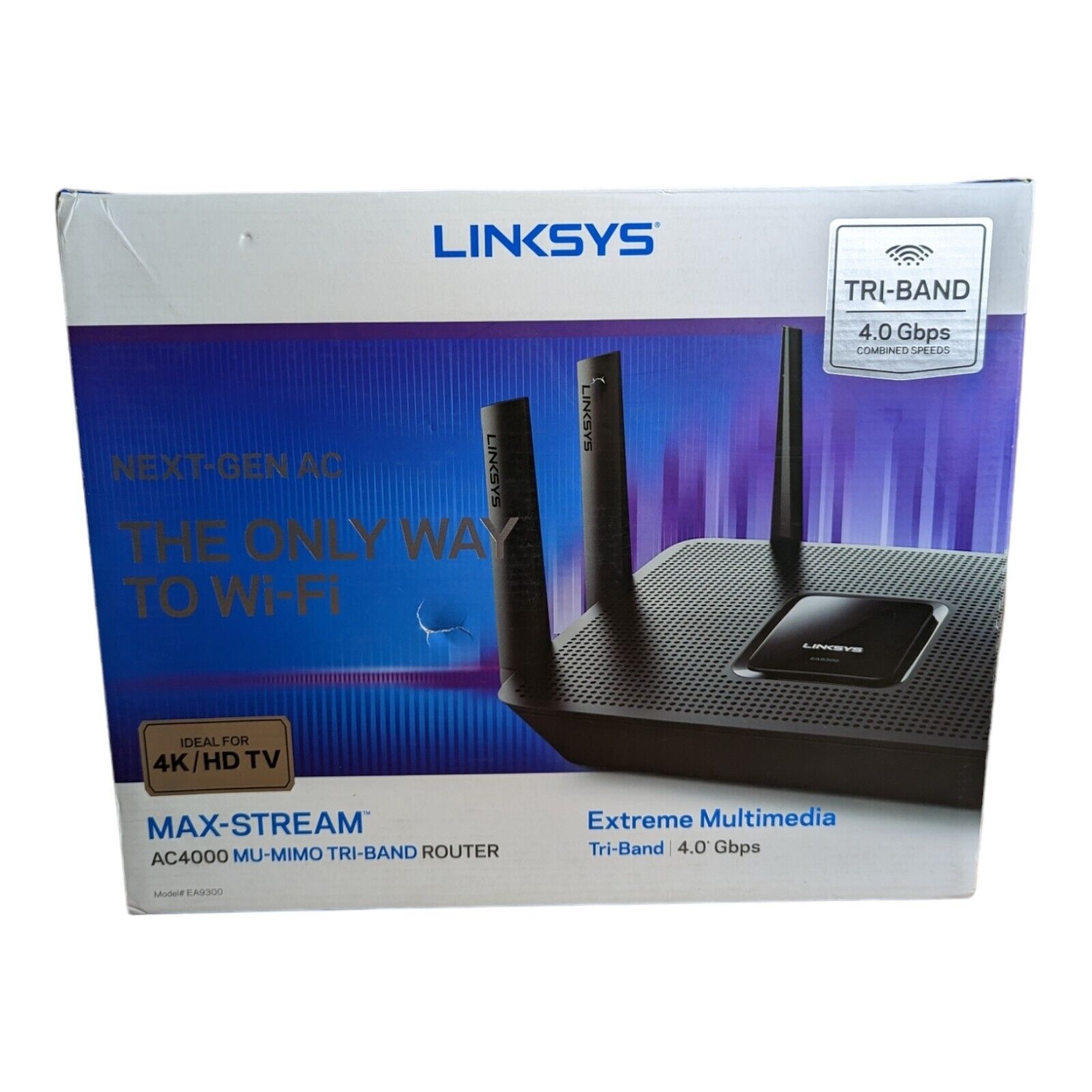 New Linksys Max Stream EA9300 Mu-mimo Triband 4.0 Gbps Router (Ac4000) 👍👍