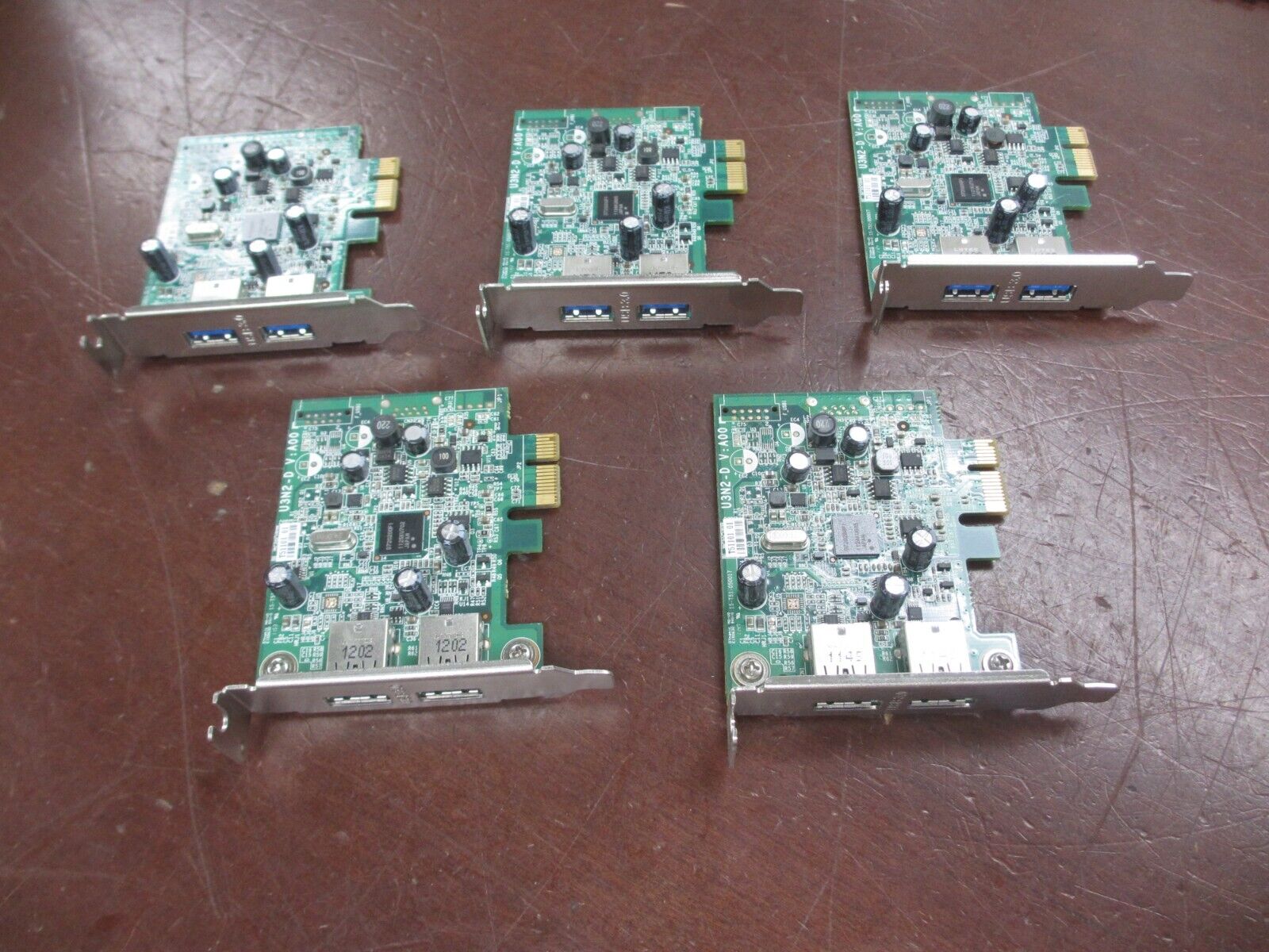 Lot of 5 Dell Optiplex 0FWGJ8 Low-Profile PCIe Dual USB 2.0 Port Controller Card