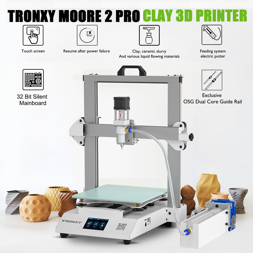 Tronxy Moore 2 Clay 3D Printer Family Desktop Ceramic 3D Printing I3 Clay 3DP US