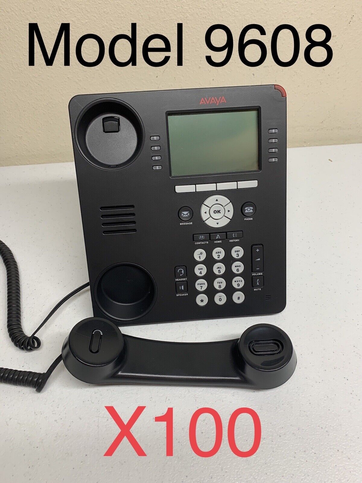 Avaya 9608/ Desktop Phone with Handset and Stand Lot of 100 Units