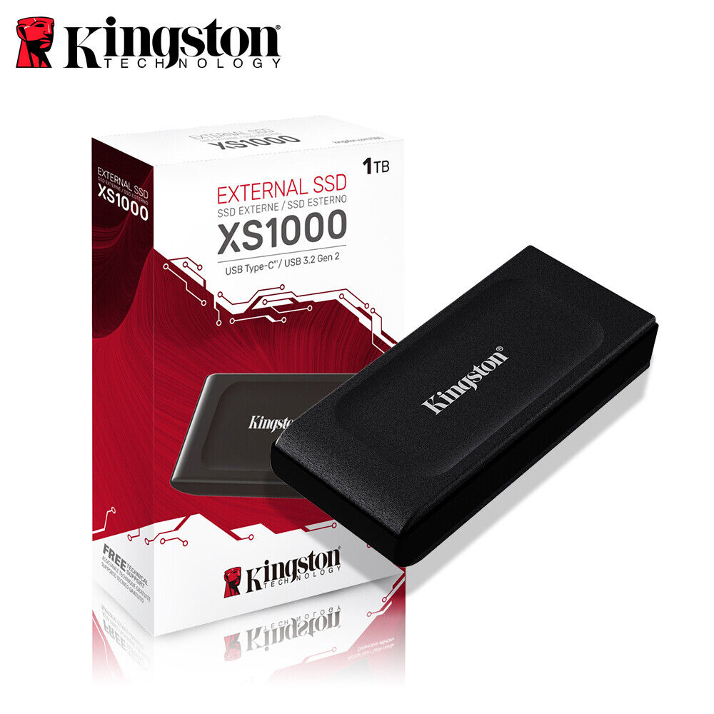 Kingston 1TB / 2TB XS1000 External SSD Solid State Drive Read Speed up to 1050MB