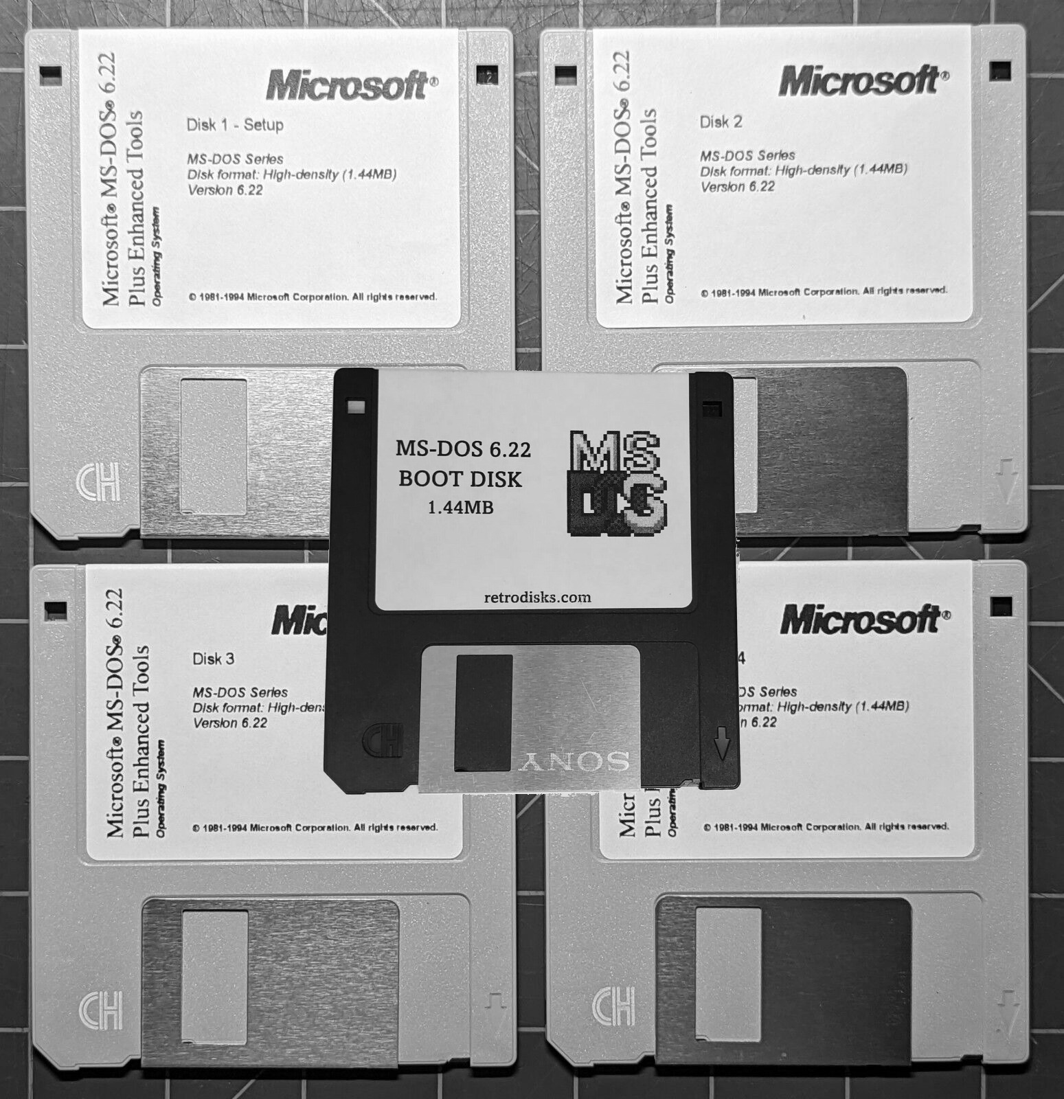Microsoft MS-DOS 6.22 Installer + Boot Floppy Combo - 3.5\