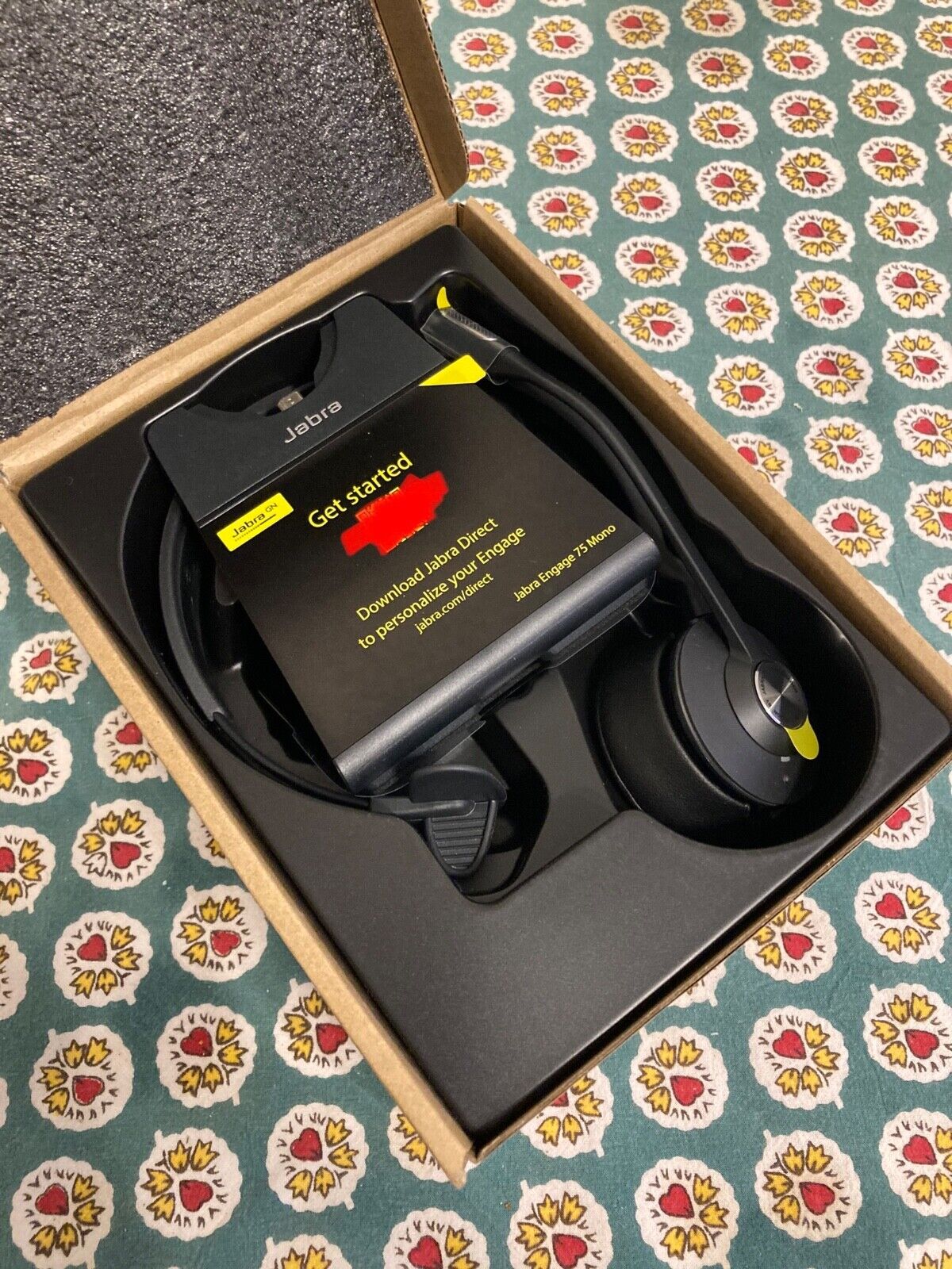 Jabra Engage 75 Black Over the Ear Wireless Headsets Mono