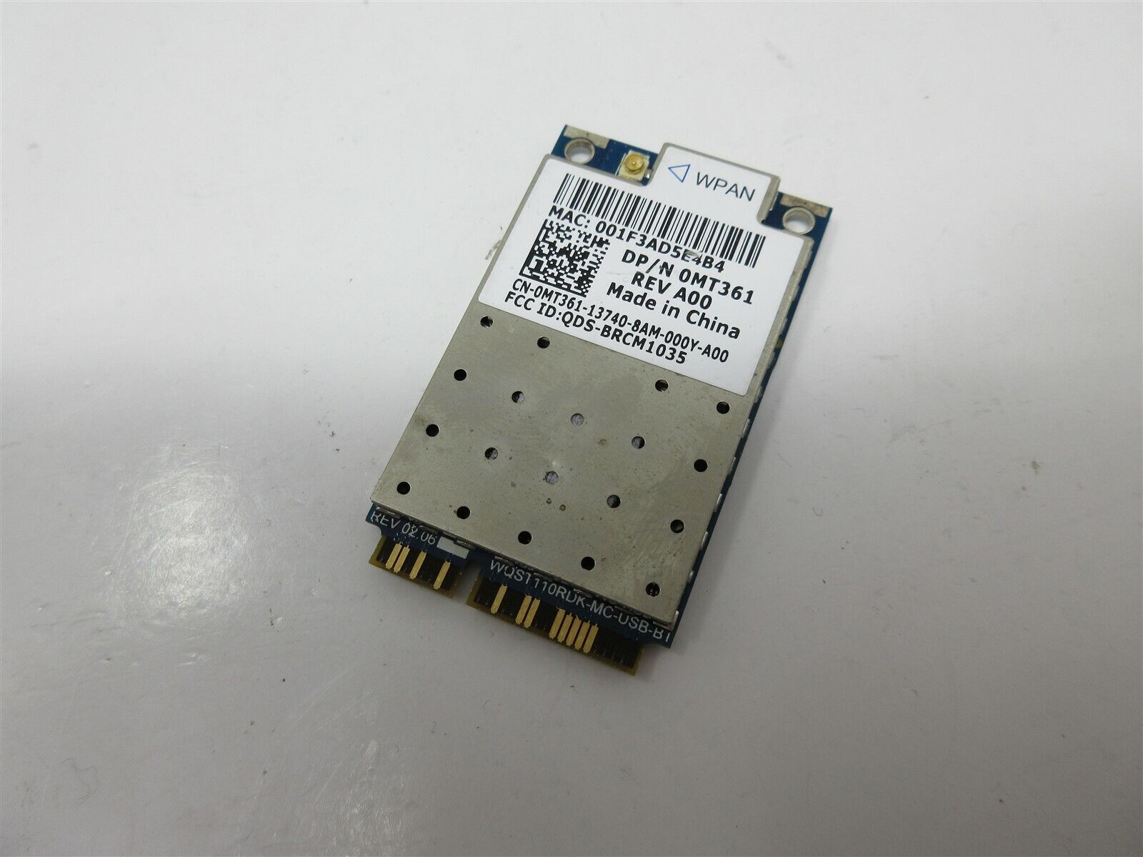 0MT361 MT361 OEM Dell Wireless mini-PCI 410 BlueTooth UWB Combo Mini Card WPAN
