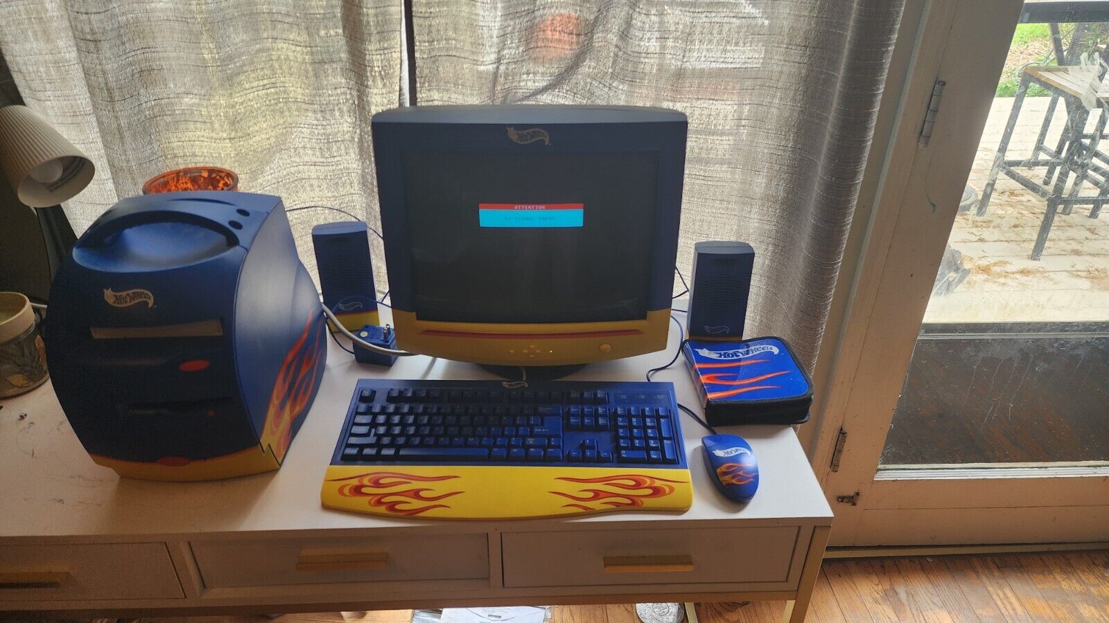 Patriot Hotwheels PC Computer mouse, keyboard, wheel, Mouse, speakers, games