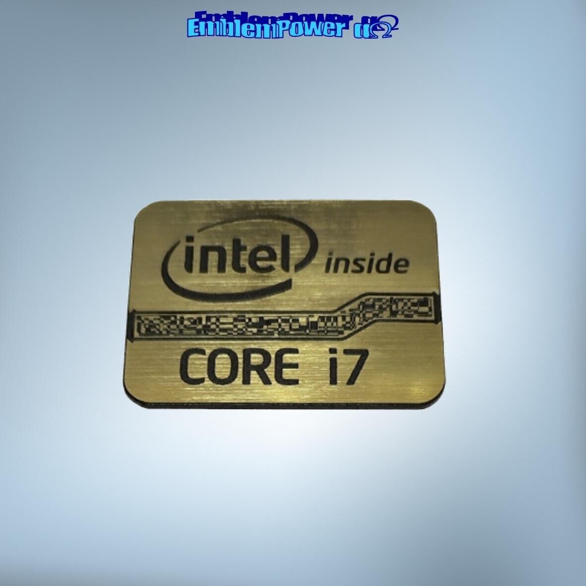 Intel Core i7 limited 21x16mm Emblem brushed Logo Sticker Badge Decal Aufkleber