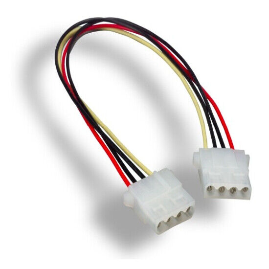 Kentek 12 Inch Molex 5.25 Female to Female PC Power Extensio Cable 4 Pin LP4 12\