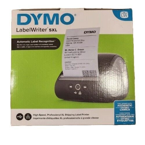 Dymo LabelWriter 5XL Direct Thermal Label 4x6 Printer USB Black 