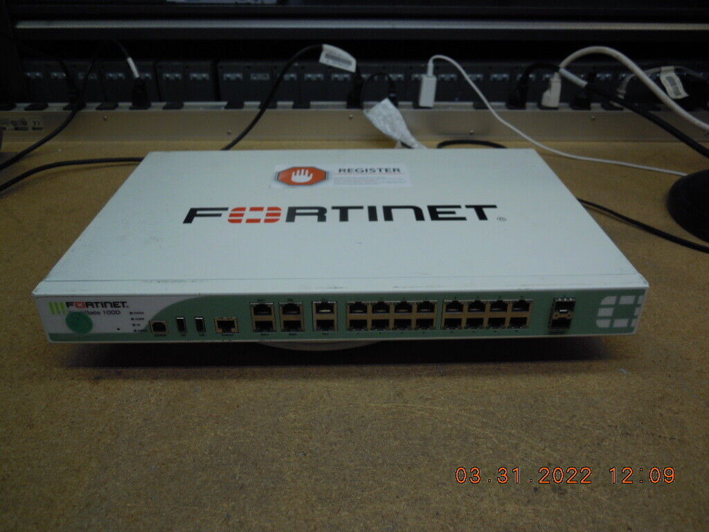 Fortinet FG-100D Fortigate 100D Security Firewall Appliance - No Software #F21