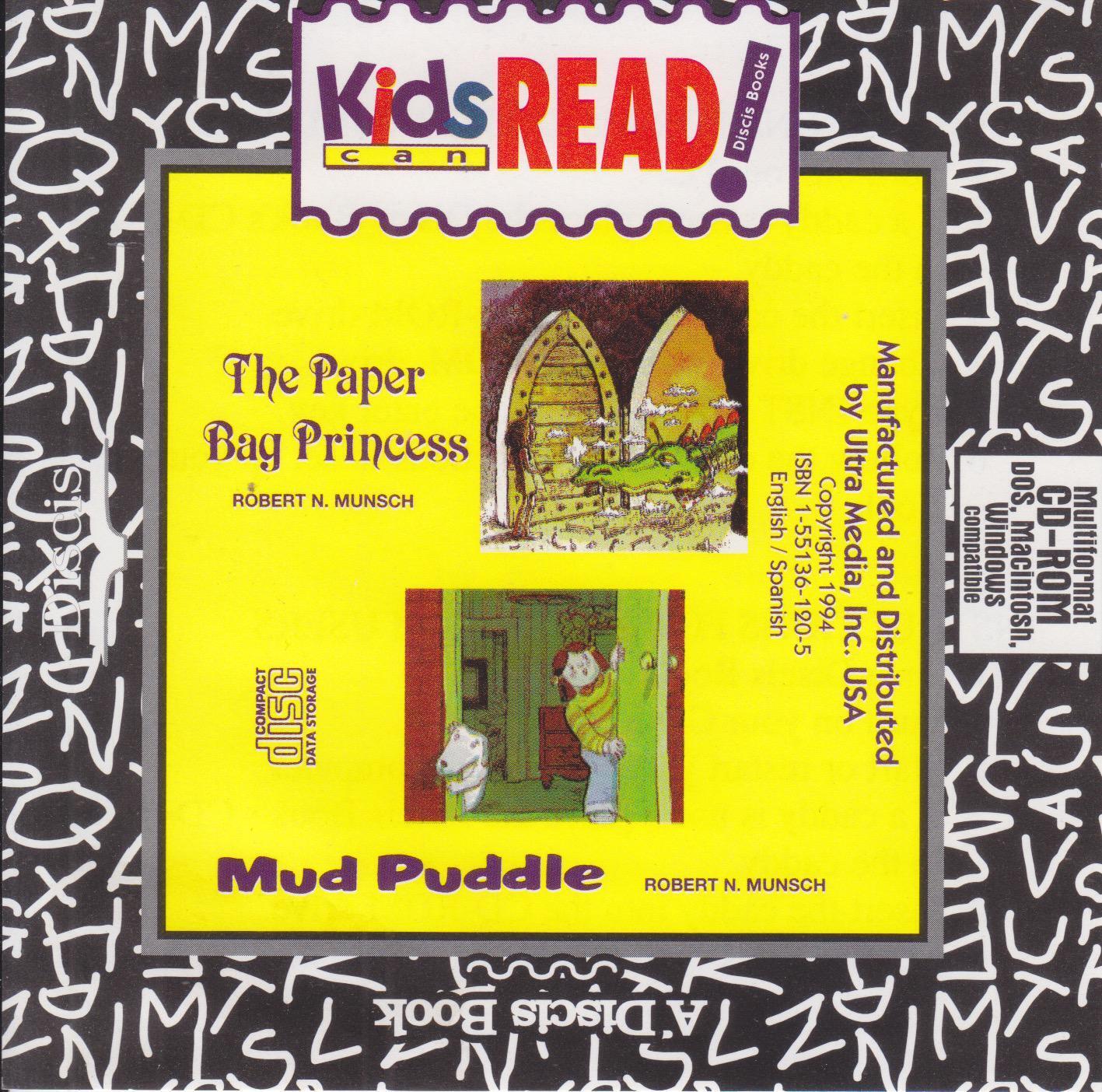 Robert Munsch CD-ROM Paper Bag Princess, Mud Puddle 1994 Kids Can Read Discis