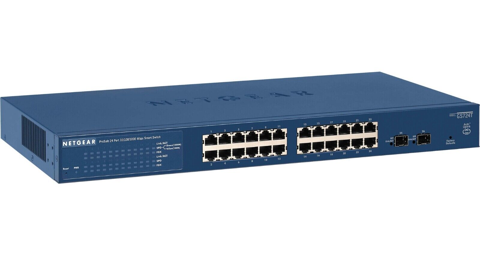 Netgear Prosafe Gs724tv4 400NAS Ethernet Switch 24 Ports Manageable Rj-45 