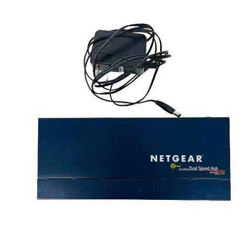 Netgear DS108 Dual Speed Hub 8 Port 10/100 Mbps with Power Adapter