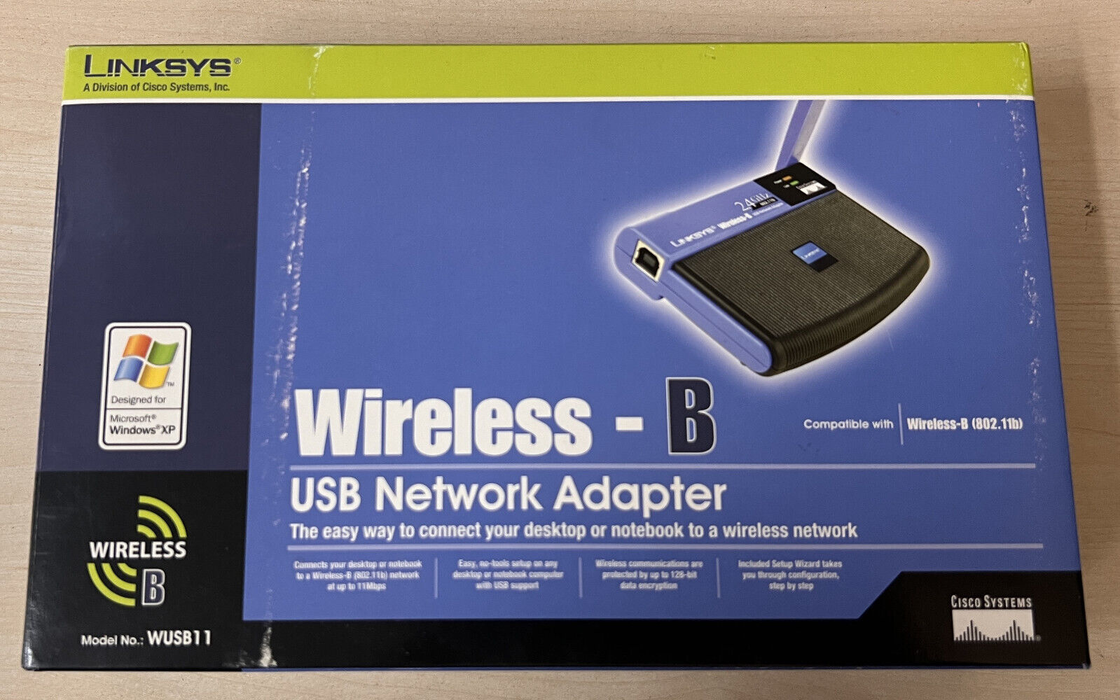 Linksys WUSB11 Wireless Adapter Designed for Windows XP