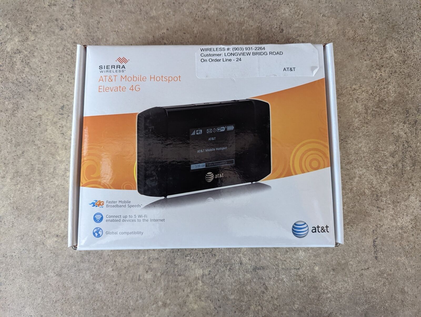 AT&T SIERRA WIRELESS MOBILE HOTSPOT WIFI ELEVATE 4G ROUTER AIRCARD 754S URS2-7
