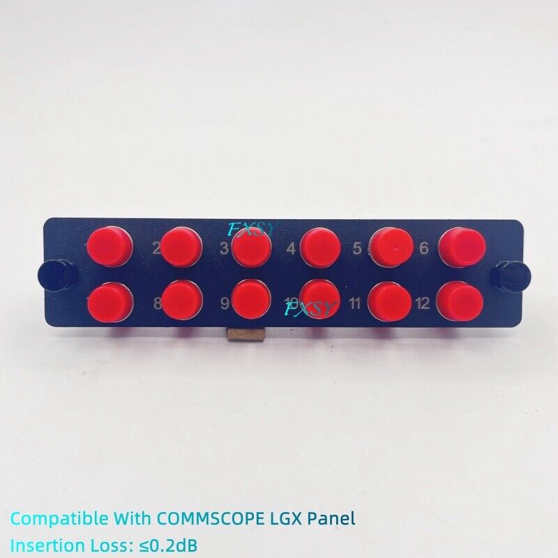 LGX Fiber Optical Panel 12 FC UPC Single Mode Adapter Compatible COMMSCOPE LGX