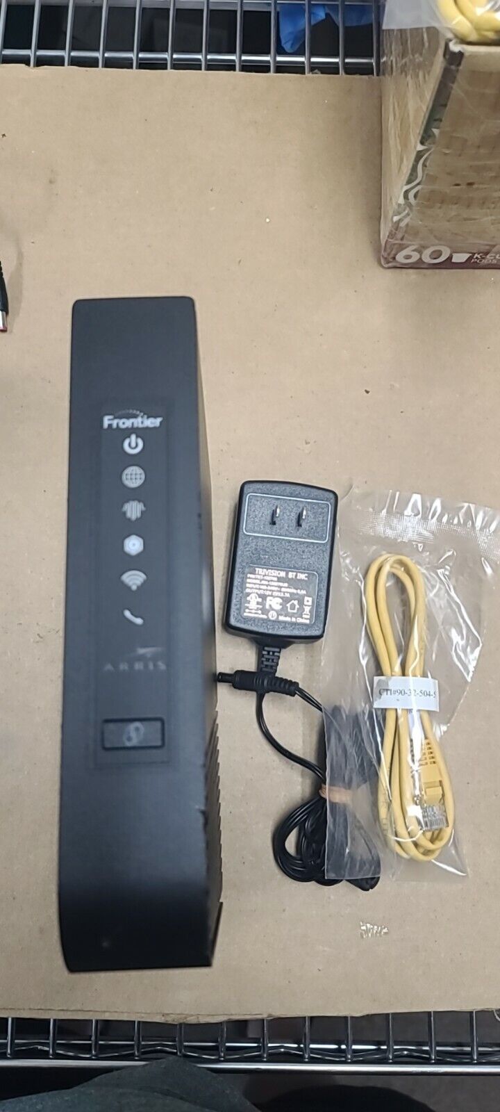 Arris Frontier Ethernet Gateway Wi-Fi Modem Router NVG468MQ with adapter/Cat5
